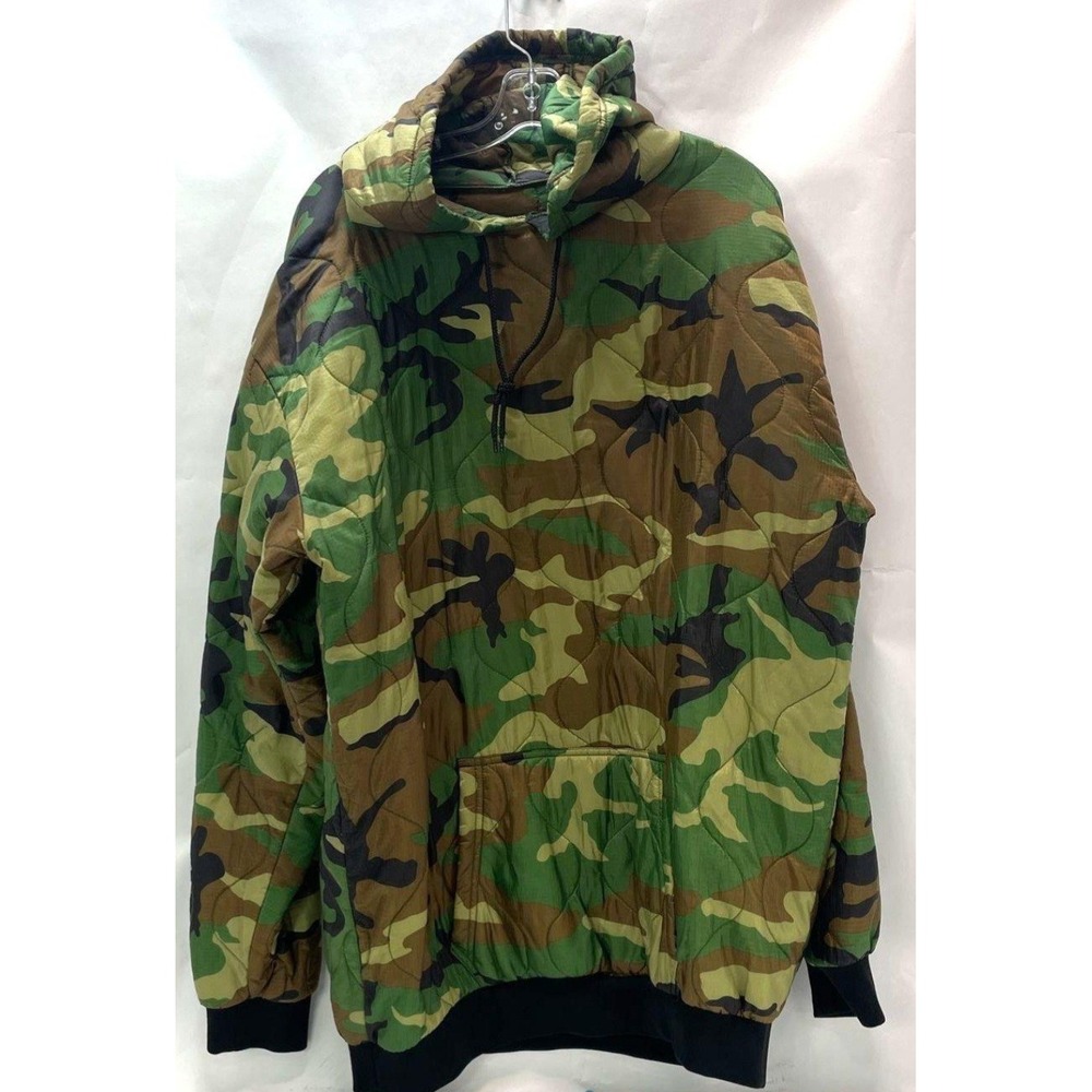 Zero Foxtrot Contraband Woobie Hoodie Mens 2XL Woodland Camo Quilted Ripstop